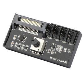 12V 4 Pin PWM Fan Speed Controller, PC Fan Hub Powered by SATA , Maximum Output 60W