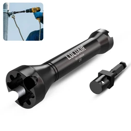 LULUAIR NRHD Lineman Socket, 5-in-1 Impact Socket Set, 3 Size Square Drive Socket: 3/4", 1", and 1-1/8" Sockets and Small and Large Alignment Slots