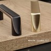 Myxekllo Gold Cabinet Drawer Pulls, 96mm Brushed Brass Pulls Handles