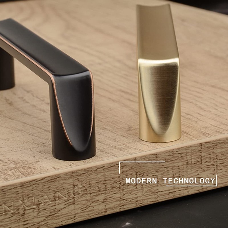 Myxekllo Gold Cabinet Drawer Pulls, 96mm Brushed Brass Pulls Handles