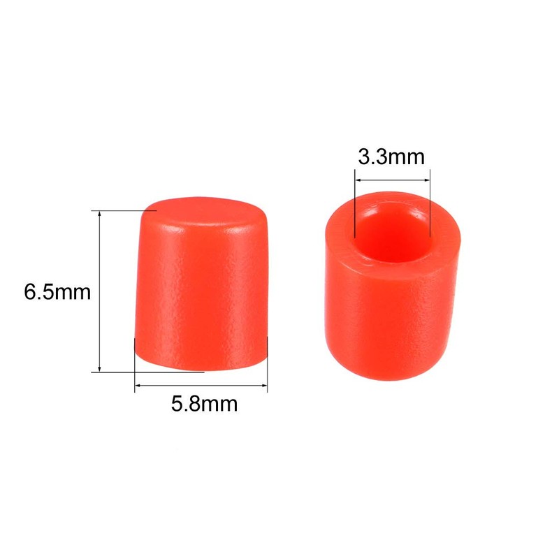 sourcing map 20pcs Tactile Push Button Switch Caps 3.3mm Hole