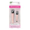 Brushworks Toe & Nail Clipper Set, Pink, 2 Count