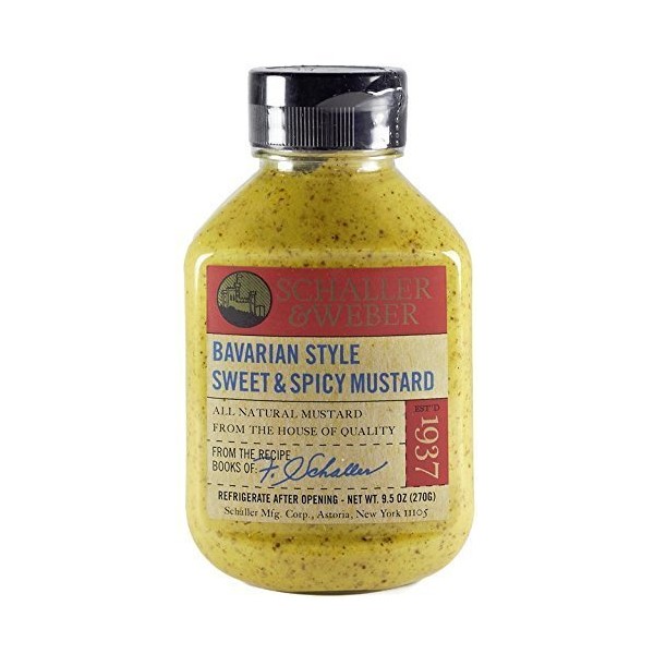 Bavarian Style Mustard, 9.5 oz. (6 pack) by Schaller & Weber