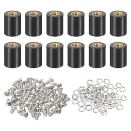 PATIKIL M3x10mm PCB Support Spacer, 12 Set 10mm/0.39" Supporting Height PCB Standoff Isolation Board Stand Column Flat Head Plastic Copper Support for PCB PC Board, Style 1