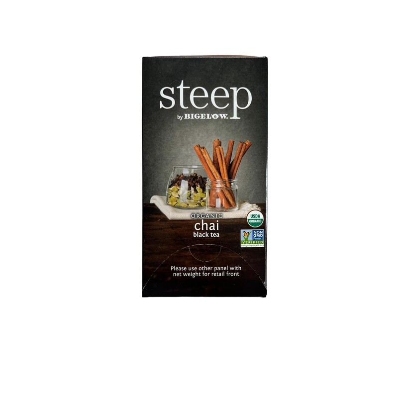 steep Organic Chai Black Tea 20 Count Box (Pack of