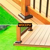 Wocepu 12 pcs 4x4 (Actual: 3.5"x3.5") Aluminum Deck Post Base