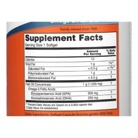 NOW Aceite de pescado Foods Ultra Omega 3 500 EPA 250 DHA Con Recubrimiento entérico Destilado Molecularmente 90 Caps Blandas