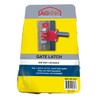 Gate Latch, 1-Way, Lockable, Steel, Red, for: 1-5/8 to 2