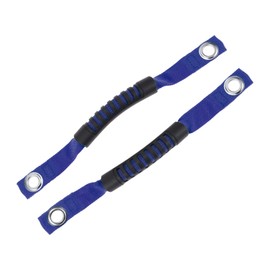 REPAIROCK 2 Pcs Roll Bar Grab Handles for Jeep Wrangler 2007-2017 for Ford Bronco 2021-2022 Pickup Grab Handles Grips Roof Rope Handle Oxford Cloth ABS Blue