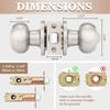 Probrico (5 Pack) Satin Nickel Round Entry Door Knobs Keyed