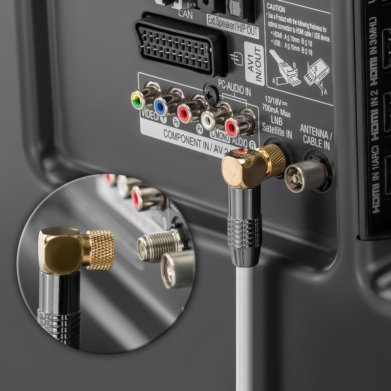 DeleyCON SAT Antenna Cable 2 x 90°