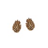 Pinecone Wood Stud Earrings | Nature Jewelry