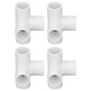 10Pcs 4 Way PVC Elbow Pipe Connector Furniture Kit for