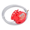RealPlus Lockout Tagout Cable Lock, 1/4" x 6ft Adjustable Cable