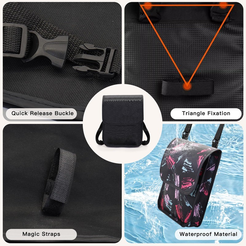 FuninCrea Handlebar Bag Bicycle Waterproof Bicycle Bags with Double Layer