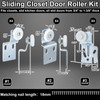 Blulu 12 Pcs Sliding Closet Door Roller Kit Wardrobe Door