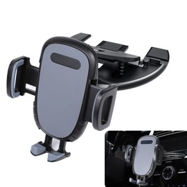 Hbxdeco CD Phone Holder for Car, Phone Mount for CD Slot, 360° Rotation CD Player Cell Phone Mount, Adjustable CD Slot Phones Mount Holder for All Smartphones, Car Accessories (Clamping Arm: Gray)