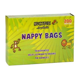 Mucky Pups Nappy Bags, 200 Count (Pack of 5)
