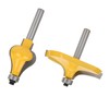 2pcs 8mm Shank Armrest Handrail Router Bit Set with Bearing