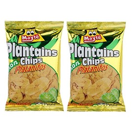 MAYTE Platanitos Limon 85 gr. - 2 Pack / Plantains Chips Lemon 3 oz. - 2 Pack.