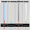 5pcs Silicone Straw Brush, 8mm Colorful Bendable Drinking Straw Cleaning