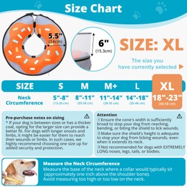 Didopet Inflatable Dog Cone with Transparent Shield, Protective Dog Donut Collar After Surgery to Stop Licking, Soft Donut Cone for Extra Large Pets, Adjustable Recovery Collar with Buckle Visibility