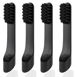 4-Count Black Electric Toothbrush Replacement Heads Compatible with Quip, Adult Refill Brush Heads