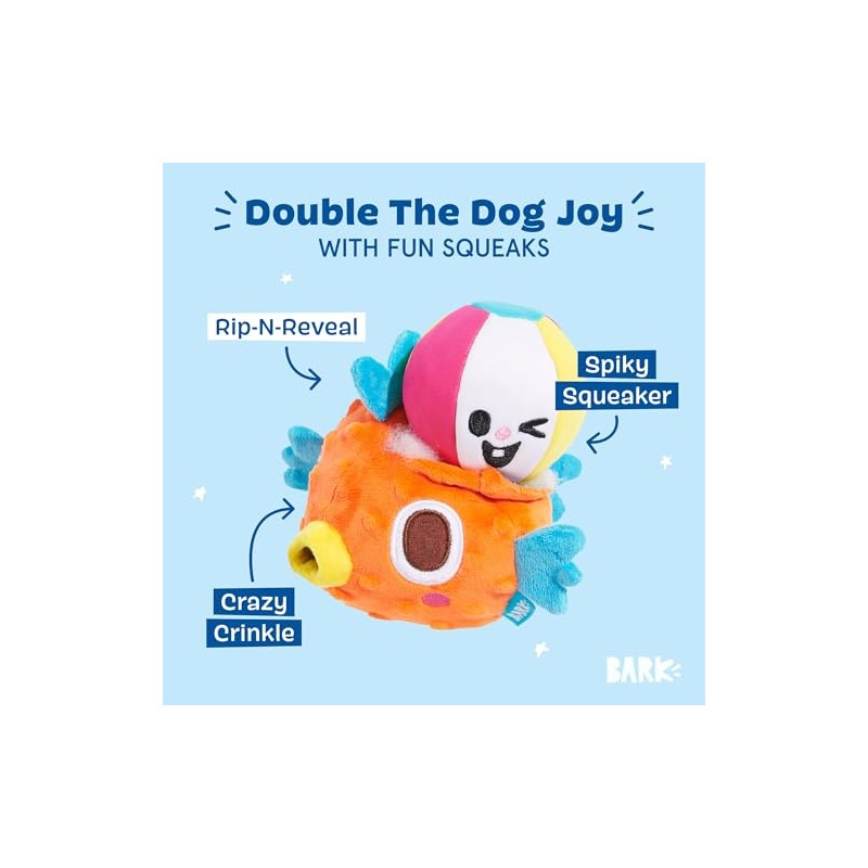 Barkbox Air Head Rip & Reveal Interactive Plush Dog Toy