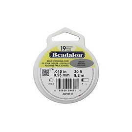 Beadalon BDA04621 0.010 In. Bead Wire 19 Strand, Bright - 30 Ft.
