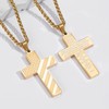 DuoDiner 24 Inch Cross Necklace for Men Boys Bible Verse
