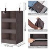 GRANNY SAYS 3-Shelf Hanging Closet Organizer, Foldable Storage, Dark Brown