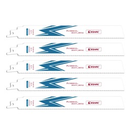 EZARC Reciprocating Saw Blade Bi-Metal Cobalt Sabre Saw Blades for Heavy Metal Cutting 225mm 14TPI R926PM+ (5-Pack)