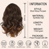 AISI BEAUTY Brown Curly Ponytail Extension, Dark Brown with Brown