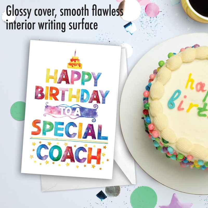 NobleWorks Birthday Greeting Card (Coach) with 5 x 7 Inch