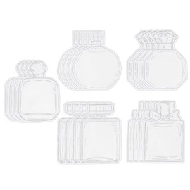 PATIKIL Transparent Dried Flower Bookmarks, 20 Pcs Clear Pressed Flower Bookmark Wishing Bottle Sticker for DIY Flower Page Clips Bookmark, Style 3