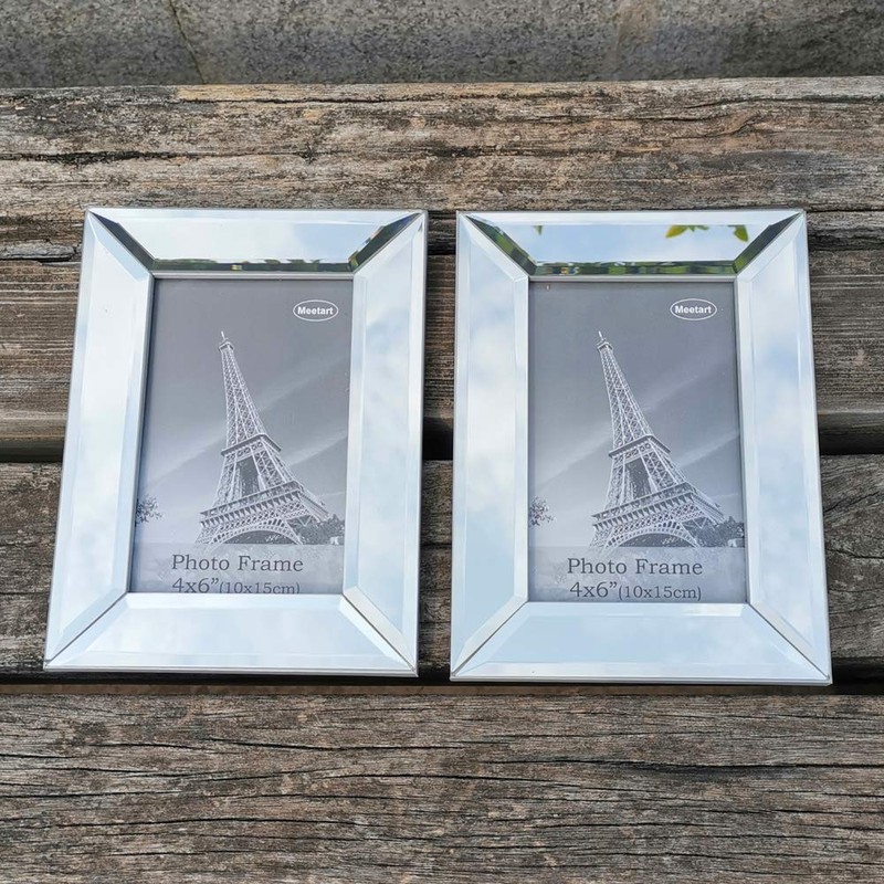 Meetart Mirrored Picture Frame 4x6 inch 2 piece Pack for