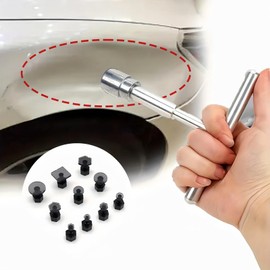 QinZiEn 10pcs Car Dent Extractor Tool,Car Dent Puller,Dent Removal Kit,Car Dent Repair Kit,Dent Remover Tool for Car,Car Dent Suction Puller,Automotive Tools,Paintless Dent Removal Kit,Dent Repair