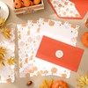 Whaline 30 Pcs Fall Pumpkin Stationery Set with Envelopes Autumn
