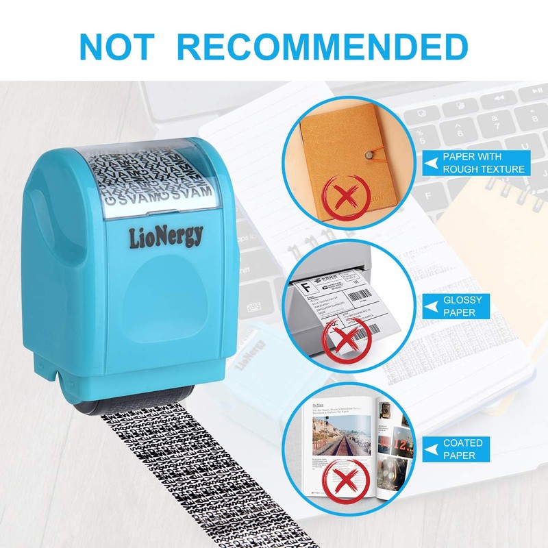 LioNergy Identity Protection Roller Stamp Wide Roller Identity Theft Prevention