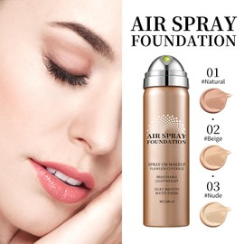ZHISHUDL Magic Minerals Airbrush Foundation Spray,Air Brush Makeup Full Coverage Foundation for Mature Skin, Older Women and Teenagers,Long Lasting Lightweight Natural Makeup - 01 Natural