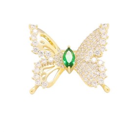 Butterfly Diamond Brooch Pin for Women Girls Men Fashionable Crystal Cartoon Animal Badge Unisex Exquisite Clothing Accessory Large Birthday Gift Christmas Party Accessories Mother's Day, Metal
