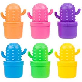 Glam Lux Beauty Bundle Catus Shaped Fruity Scented Novelty Lip Balm Set of 6 Moisturizing Nourishing & Hydrating For Dry Chapped Lips For Women, Girls & Tweens