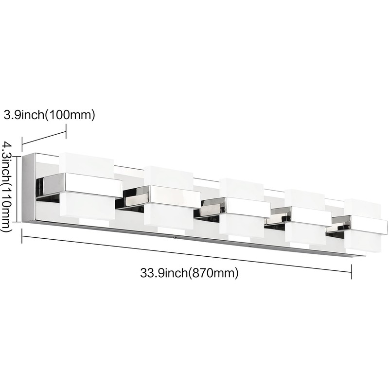 SOLFART 5 Color Temperature Adjustable LED Modern Vanity Light, 5