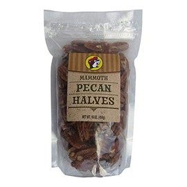 Buc-ees Mammoth Pecan Halves in a Resealable Bag, 16 Ounces