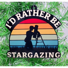 Generic Stargazing Ornament - Telescope Space Stars Galaxy Christmas Ornament