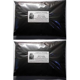 1000 g Buckthorn Charcoal, Charcoal Dust, (Grain 80 µm), Pure