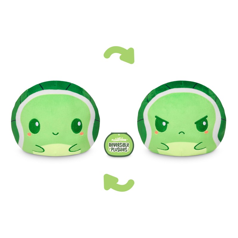 TeeTurtle 4" Reversible Turtle Plushie - Cute Kawaii Green -