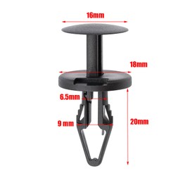 OAUTOO 30pcs 17/64" (6.5mm) Hole Push-Type Retainer Clip for GM 11589290 Chrysler 6509049-AA Ford W714040-S300, for Air Inlet Grille, Bumper Fascia & Front Brake Caliper Cooling Duct