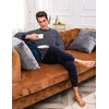 Sykooria Long Men's Pyjamas with Cotton Cuffs, 2-Piece Pyjamas with