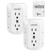 LENCENT 2 Prong Power Strip, 3 to 2 Prong Grounding